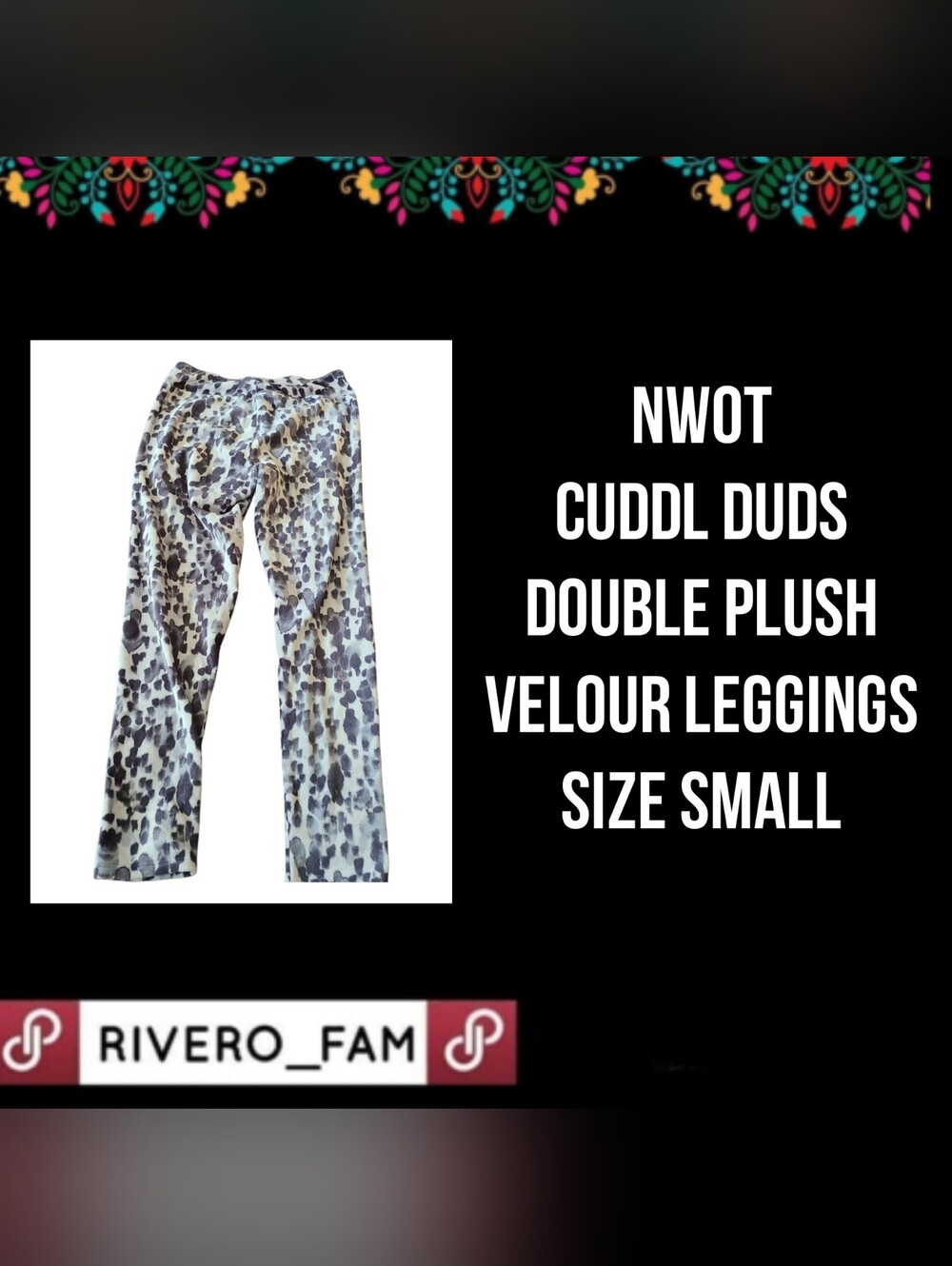 NWOT | CUDDL DUDS | VELOUR LEGGINGS | SIZE SMALL